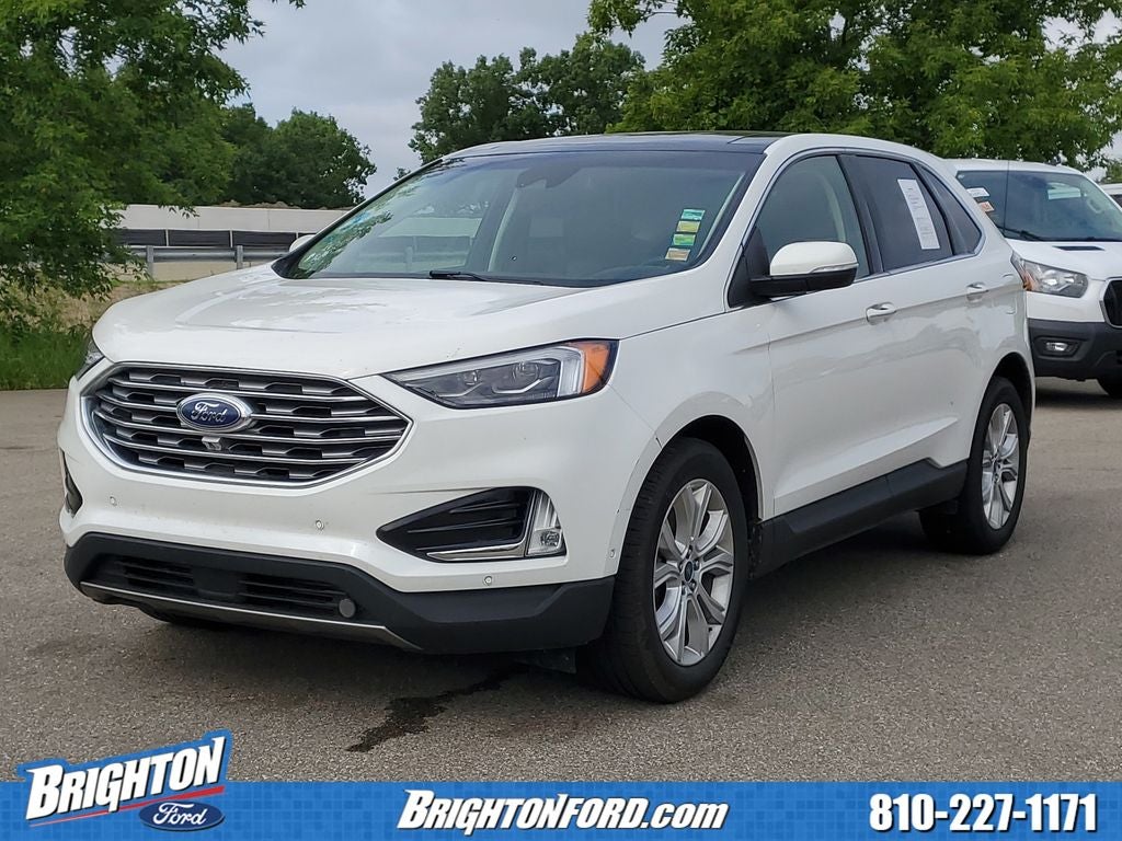 Used 2020 Ford Edge Titanium with VIN 2FMPK4K9XLBA00193 for sale in Brighton, MI
